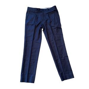 FRENCH CROWN | black with gray stripe dress pants NEW 32